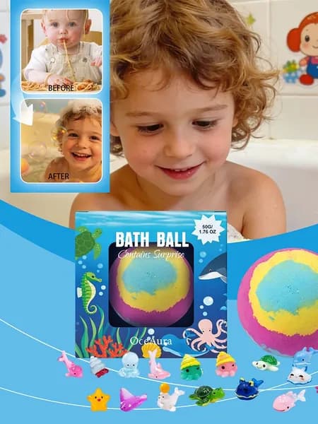 Детский пенный шарик для ванны с морской игрушкой, 4,5 см