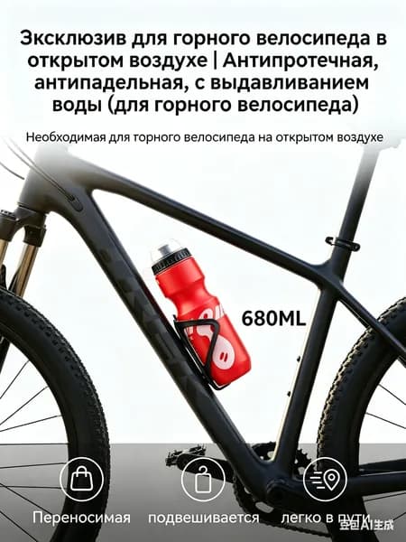 Шейкер спортивный, 680 мл
