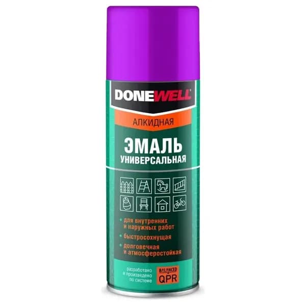 Эмаль DONEWELL DW-1015 алкидная универсальная, фиолетовая (520мл)