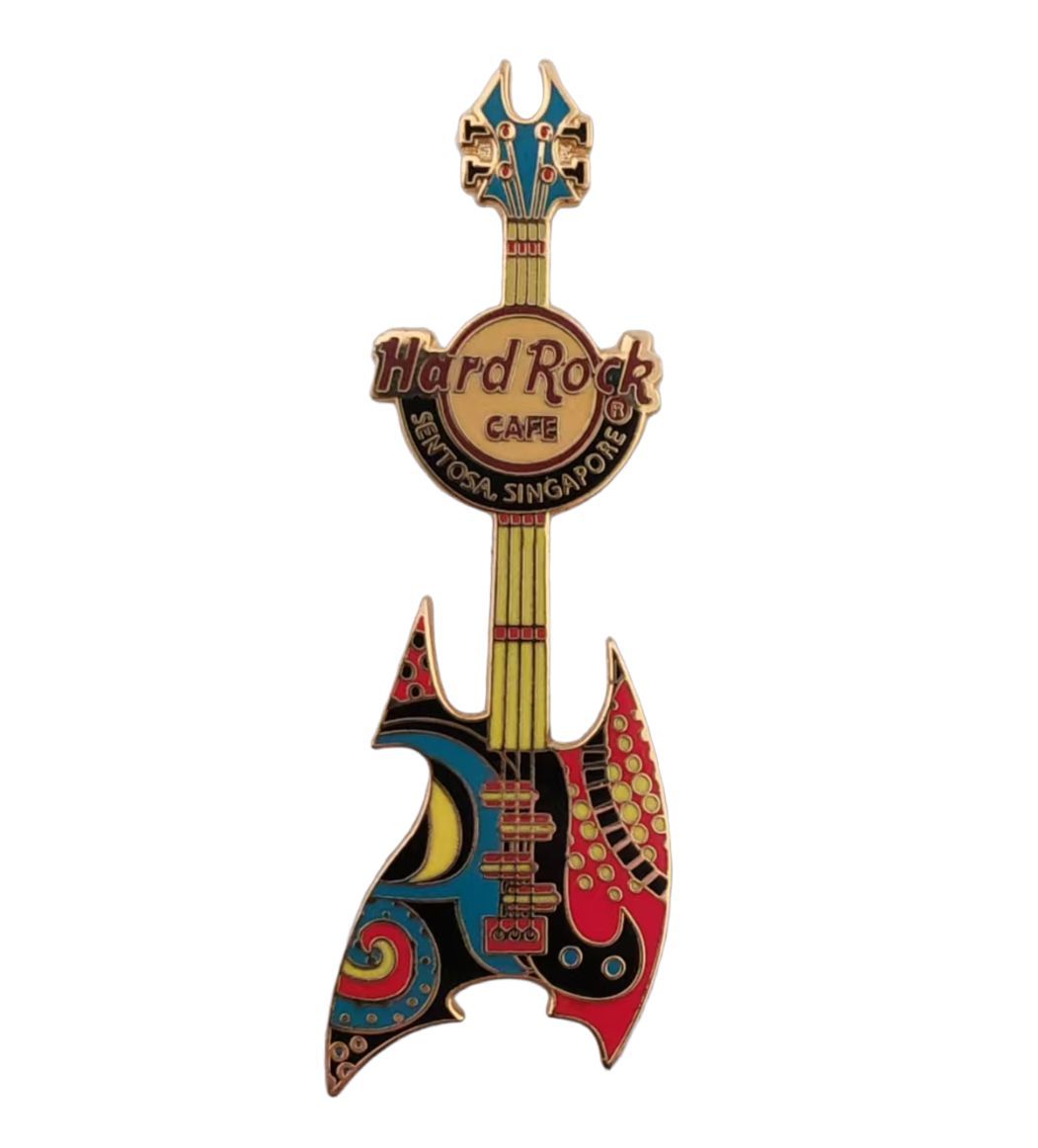 Значок Hard Rock Cafe Sentosa Singapore Guitar