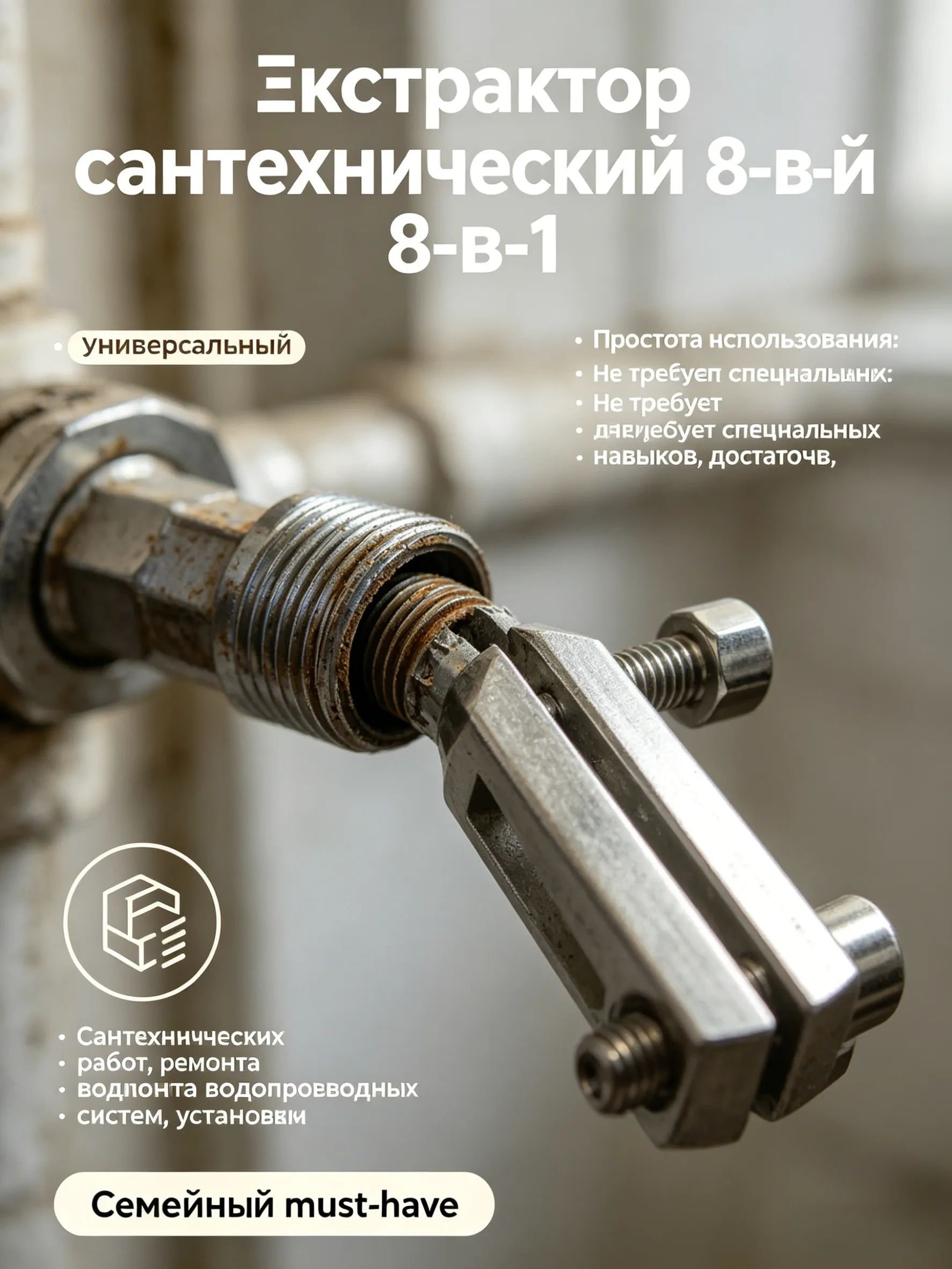 Профессиональный экстрактор резьбы 1/2 3/4 из нержавейки для мастеров