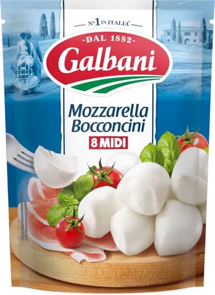 Сыр GALBANI Mozzarella Bocconcini 45%, без змж, вес сыра 200г, вес с рассолом 420г, 420г 2 шт.