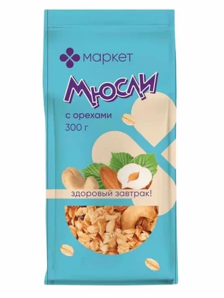 Мюсли запечённые ореховые Маркет, 300г