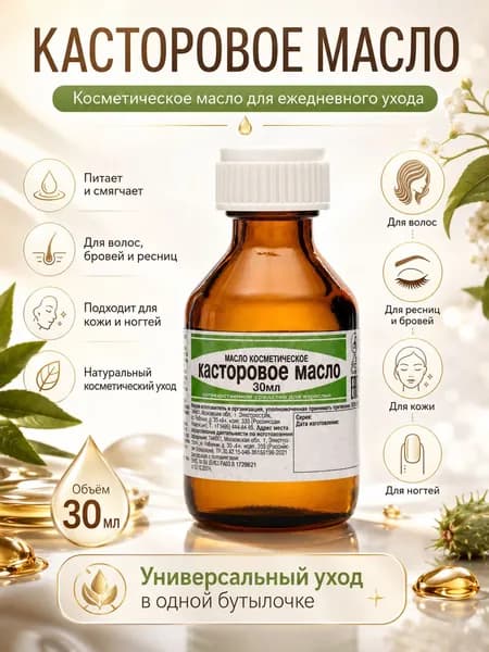 Касторовое масло косметическое Экотекс, 30 мл