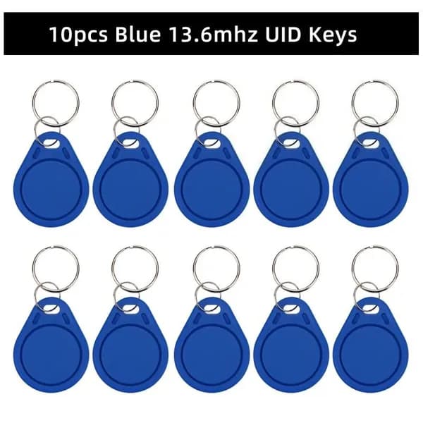 10 шт RFID-брелоки 13,56 МГц, перезаписываемые токены с изменяемым UID, совместимы с Mifare 1K S50, для клонирования и учёта рабочего времени