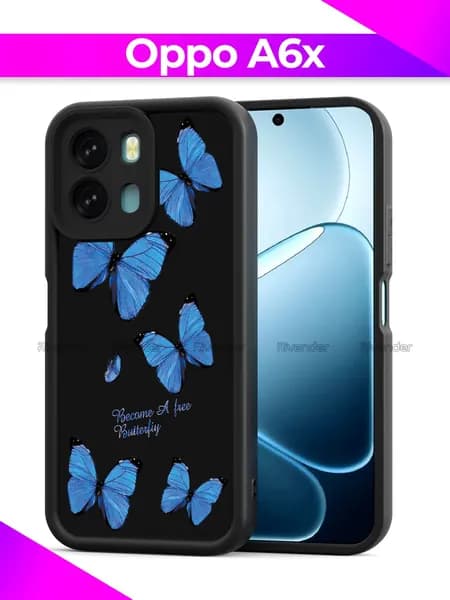 Чехол на Oppo A6x / Оппо А6x с принтом, Бабочки