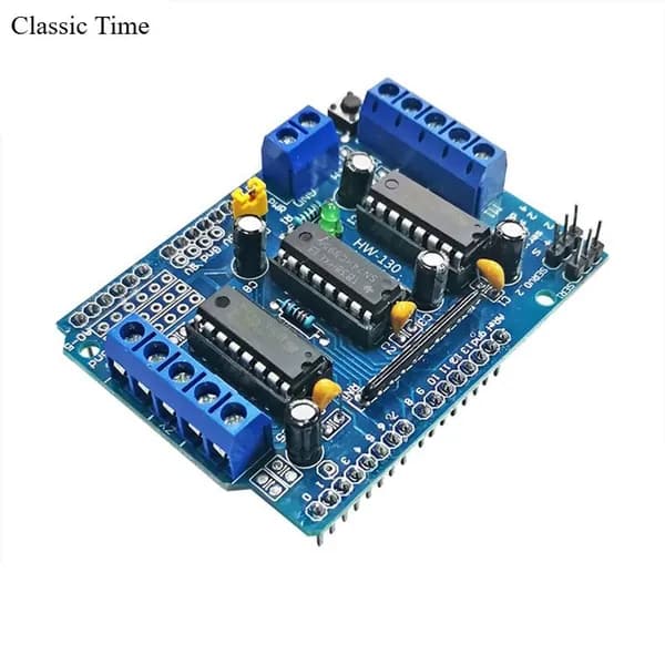 Двойной экран привода управления двигателем L293D для arduino Mega2560 4-канальный