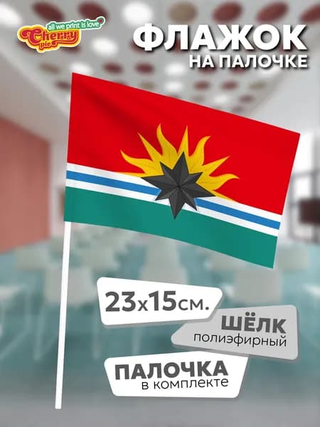 Флаг 23x15 на палочке Торез (ДНР)