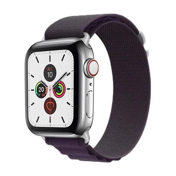 Ремешок тканевый для Apple Watch 38/40/41мм в стиле Ultra, фиолетовый