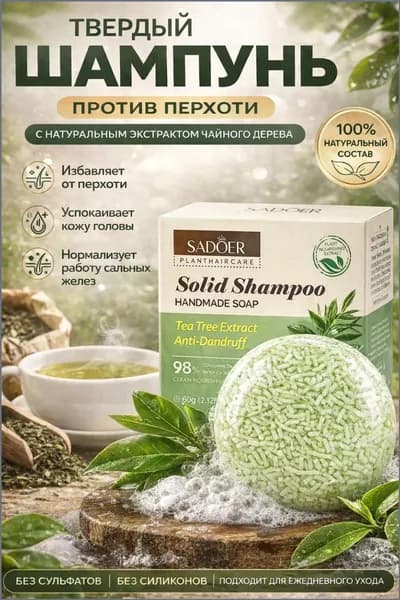 SADOER Шампунь твердый, 100 мл