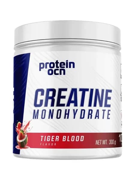 Protein Ocean Creatine Monohydrate, Креатин моногидрат со вкусом Кровь тигра, микронизированный, 300 г