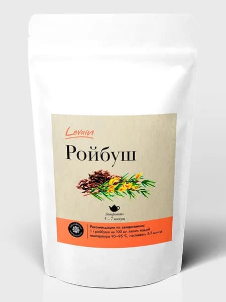 Африканский чай "Ройбуш Long Cut" Levain, 100 г, без кофеина, антиоксидантный
