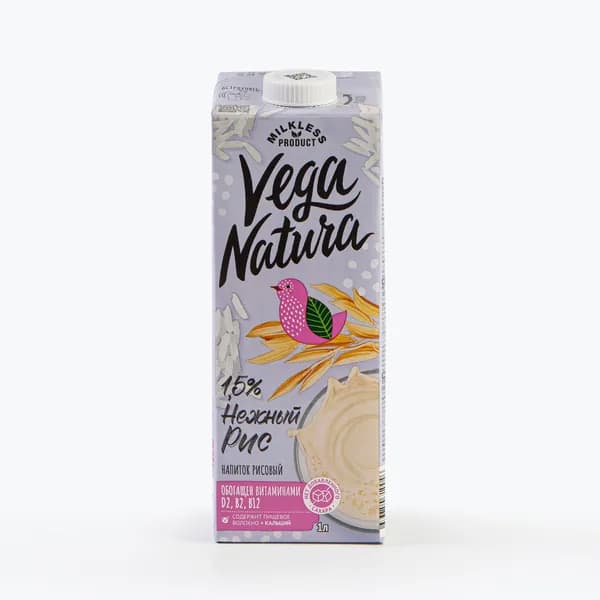 Растительное молоко Vega Natura Нежный рис, 1 л