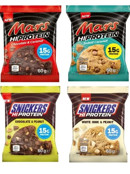 Набор протеиновых печений Snickers и Mars, (4 шт. 60 гр)