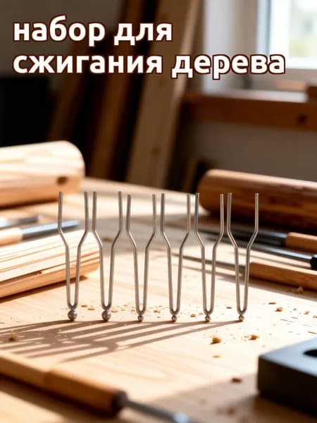 Комплект из 6 наконечников для выжигания по дереву из никелевого сплава, серебристого цвета, для пирографии