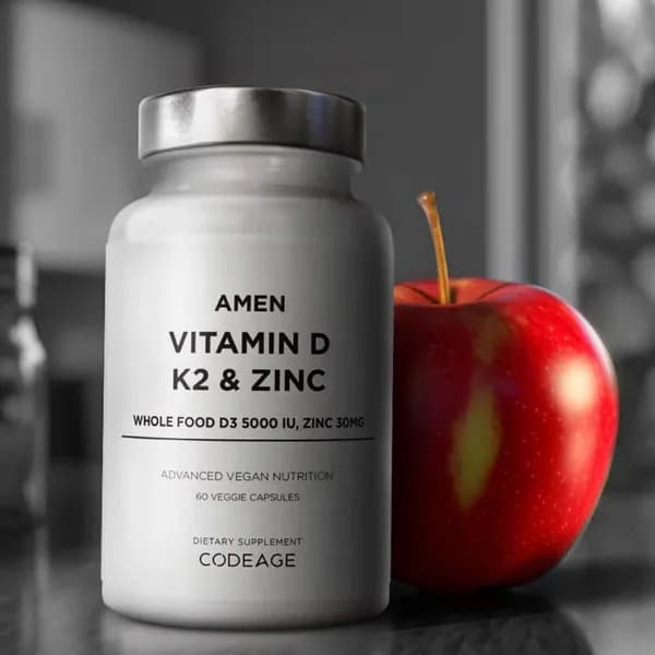Биологически активная добавка к пище VITAMIN D3 + K2 (Витамин ДЗ и К2) . 60 капсул