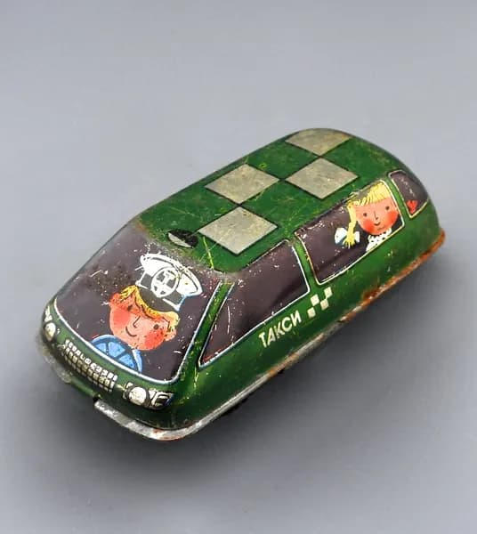 Машинка металлическая ТАКСИ 8,5 см СССР