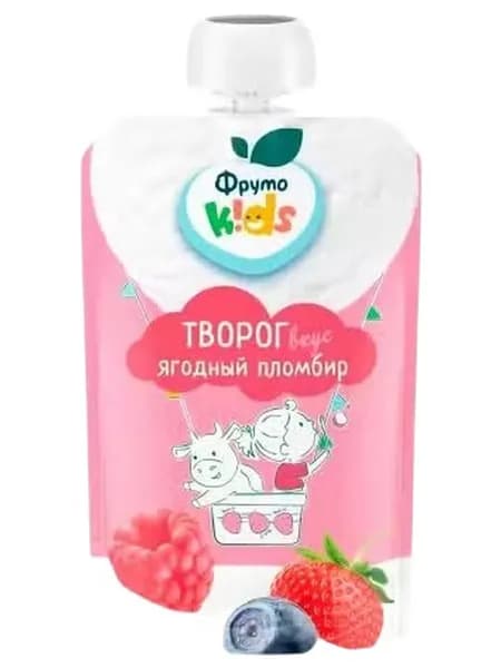 Творог мягкий ФрутоKids ягодный пломби 4,2% БЗМЖ 90 г