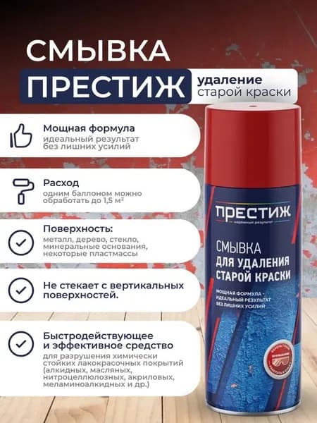 СМЫВКА для удаления старой краски ПРЕСТИЖ 520 МЛ. Аэрозоль