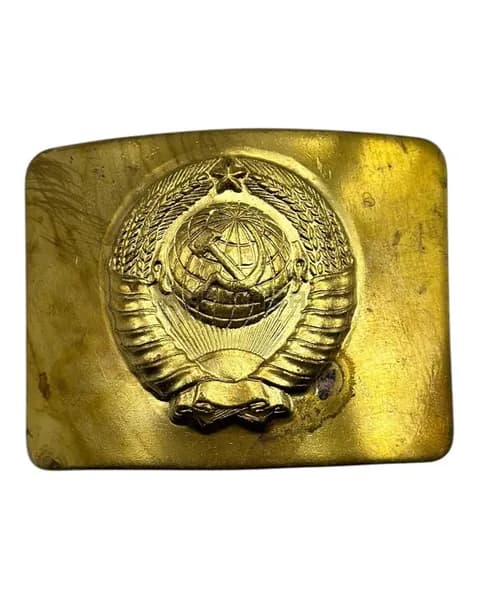 Бляха МВД СССР латунь, солдатская пряжка, герб