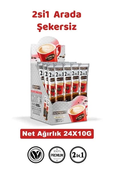 Expert Coffee 2 в 1 кофе без сахара, 10 г, 24 пакетика