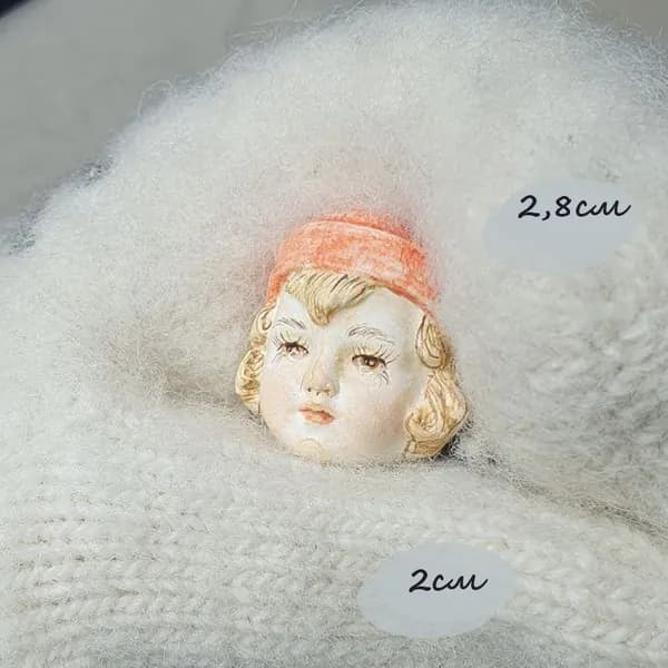 Лицо для ватных игрушек. Готовое расписанное личико для кукол. Набор для творчества