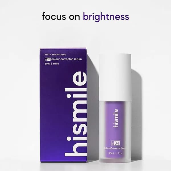 Hismile V34 Фиолетовый отбеливатель для зубов, удаление пятен 30 мл b1q3