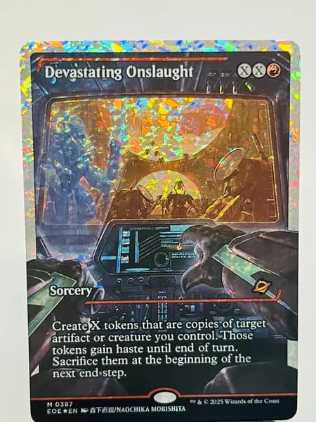 Магия сбора прокси-карт Высококачественные нефольговые Devastating Onslaught EOE #387 foil