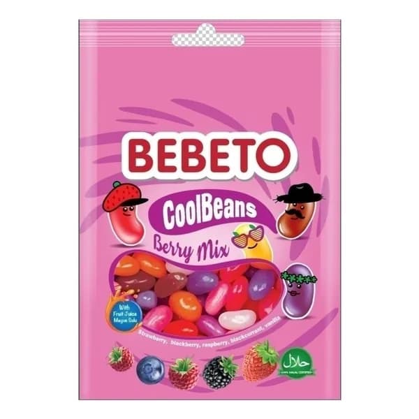 Мармелад Bebeto Cool Beans Berry Mix клубник-малина-ежевика-черная смородина 60 г