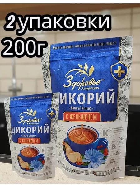 Цикорий Здоровье 170г с экстрактом женьшеня гранулированный (2 уп.)