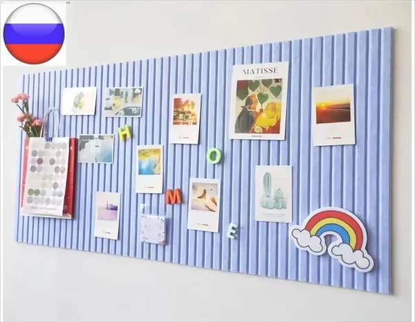 Доска для заметок на стену из войлока,мудборд на стену,НЕ пробковая доска для фото 60cm*40cm
