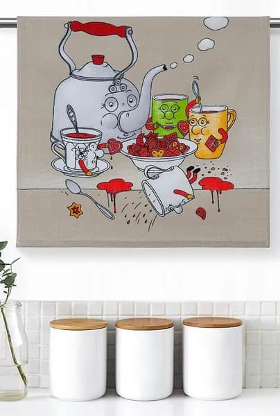 Sunvim Полотенце кухонное для дома и дачи, Махровая фактура, 50x50, 1шт
