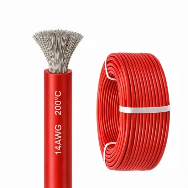 Силиконовый медный провод 14 AWG красный, 1 метр