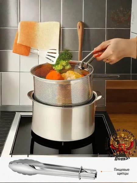 Фритюрница, Нержавеющая сталь, 3 л, 1 шт