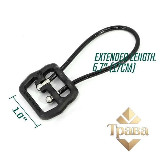 SPECPRECISION BFG ULoop Универсальная тактическая стропа с проволочной петлей - ширина 1 дюйм, стандартная длина, черный цвет