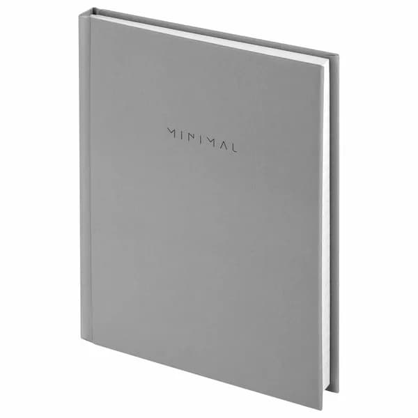 Блокнот МАЛЫЙ ФОРМАТ 110х147 мм, А6, 80 л., твердый, клетка, BRAUBERG "Minimal", серый, 116445 блокноты, для офиса и работы