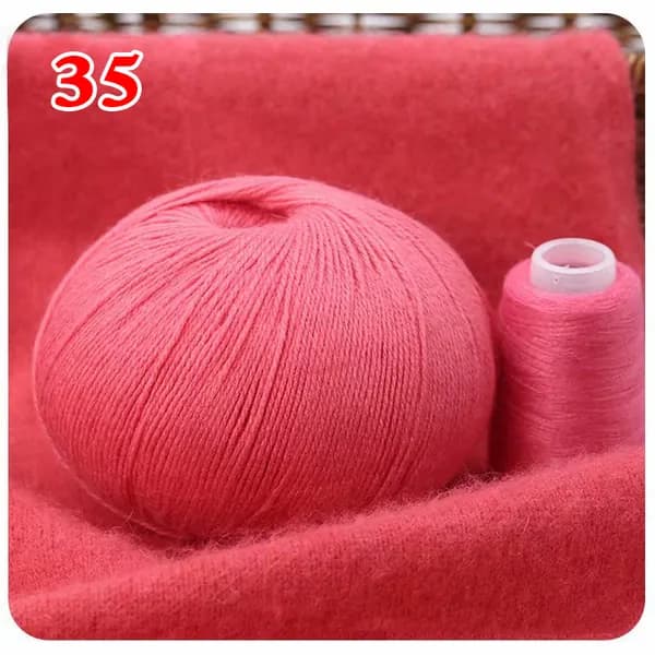 Плюшевая пряжа с шерстью норки,для вязания,50+20г