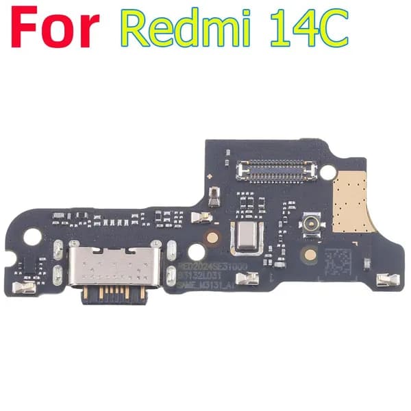 Плата нижняя для Xiaomi Redmi 14C/Poco C75 (2411DRN47C/2410FPCC5G) шлейф на системный разъем питания / гнездо зарядки телефона Хонор