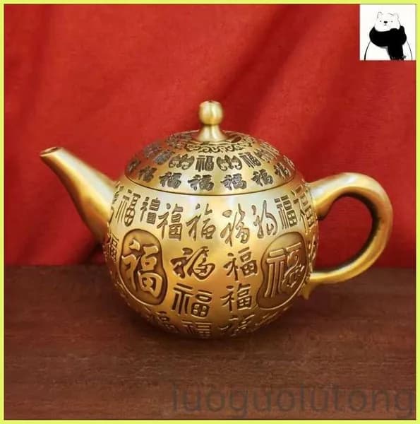 Чайник винтажный , Коллекционный чайник , бронзовый