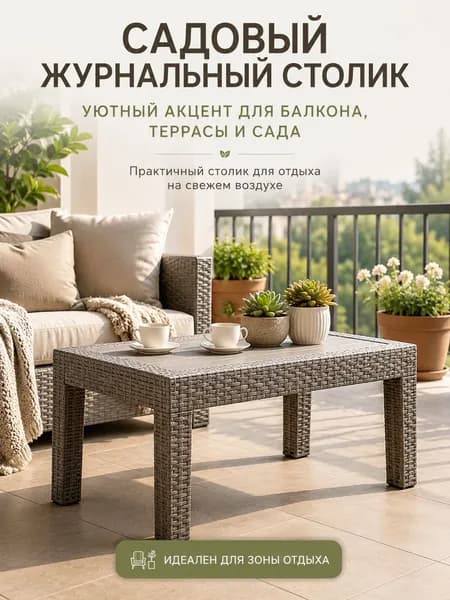 Садовый стол,Искусственный ротанг (пластик)х70х50 см