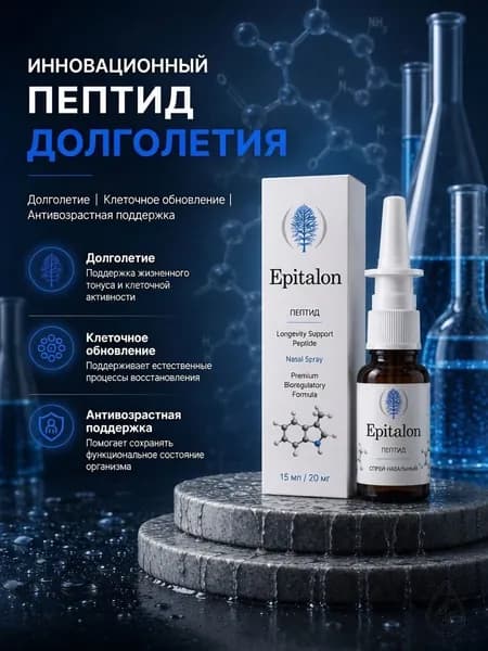 Готовый раствор Epitalon 20мг, назальный спрей 15мл для сна и омоложения