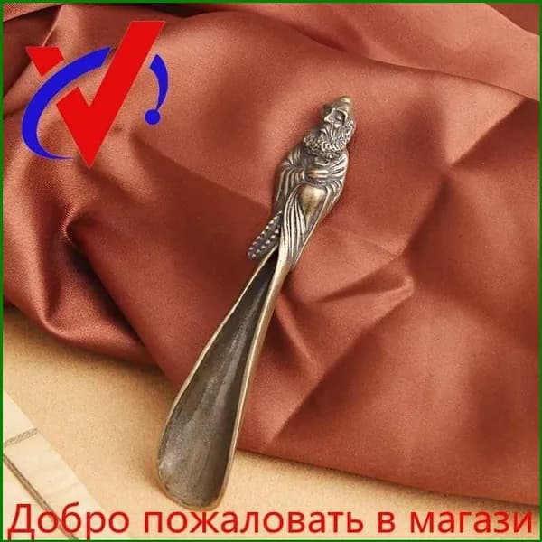 Ложка для чая "Боддхидхарма" Фен-Шуй, бронза (10,5*2,1 см.)