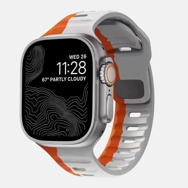 Мягкий силиконовый ремешок для Apple Watch Band Ultra 2 49мм 44мм 45мм 42мм, спортивный ремешок для iwatch 5 6 7 8 9 41мм 40мм 38мм