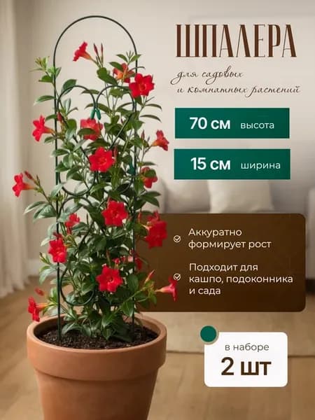Шпалера металлическая узорная для сада и комнатных растений