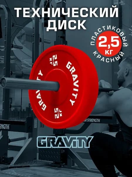 Технический диск Gravity, красный, 2.5кг