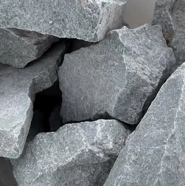 Камни для бани Огненный камень колотый серый 10.7 кг