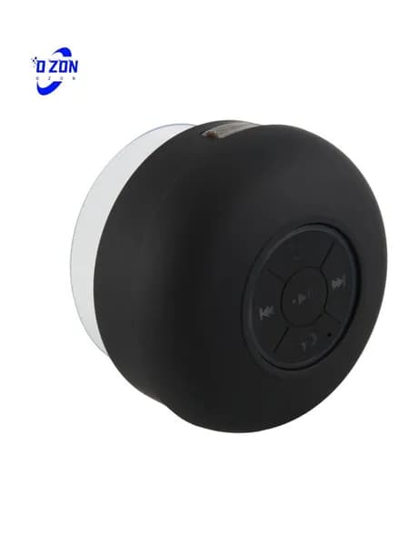 Мини-водонепроницаемая bluetooth-колонка для душа со светодиодной подсветкой, микрофоном и присоской "громкая связь" / ipx4, черная.