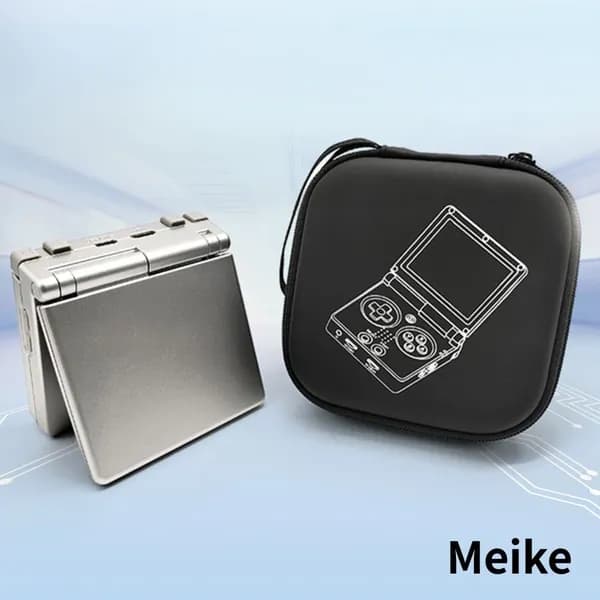 Чехол для игровой консоли ANBERNIC RG35xxsp, черный, из ТПУ, с фиксатором и сетчатым карманом