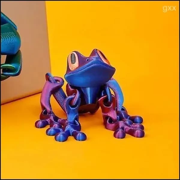 3D печатная магнитная лягушка-антистресс, большой размер 21 см, красно-синий градиент