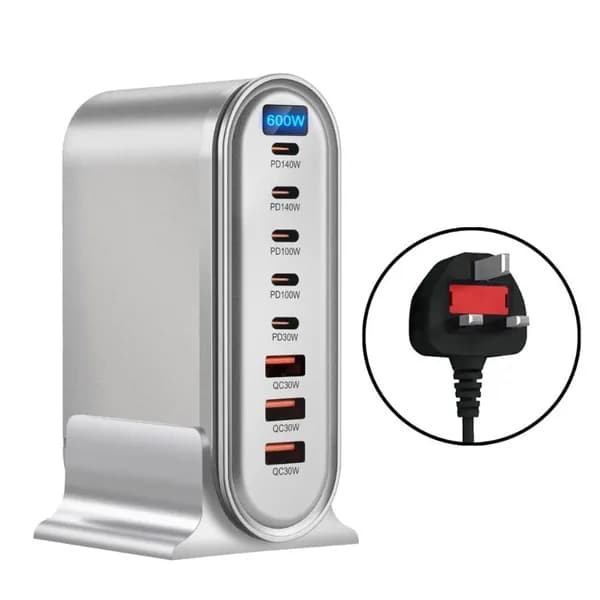 8-портовое зарядное устройство USB C 600W